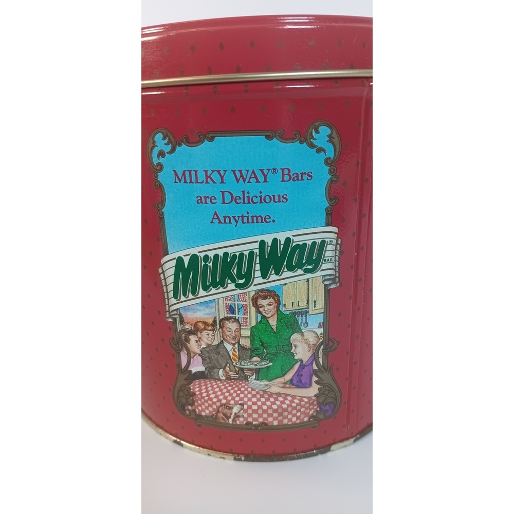 Milky Way Metal Tin Advertising Collector Old Vintage red novelty candy 80s - Picture 3 of 7